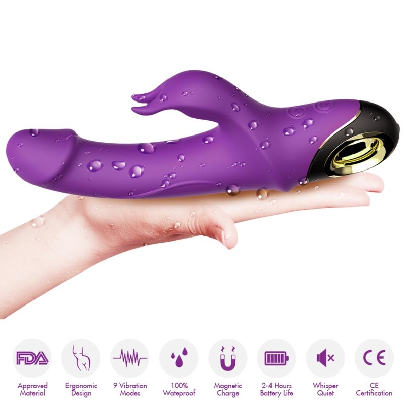 Armony Meteor vibratore rabbit viola 2 motori 18 vibrazioni