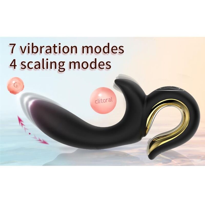 Nalone Lulu vibratore spingente nero doppia stimolazione