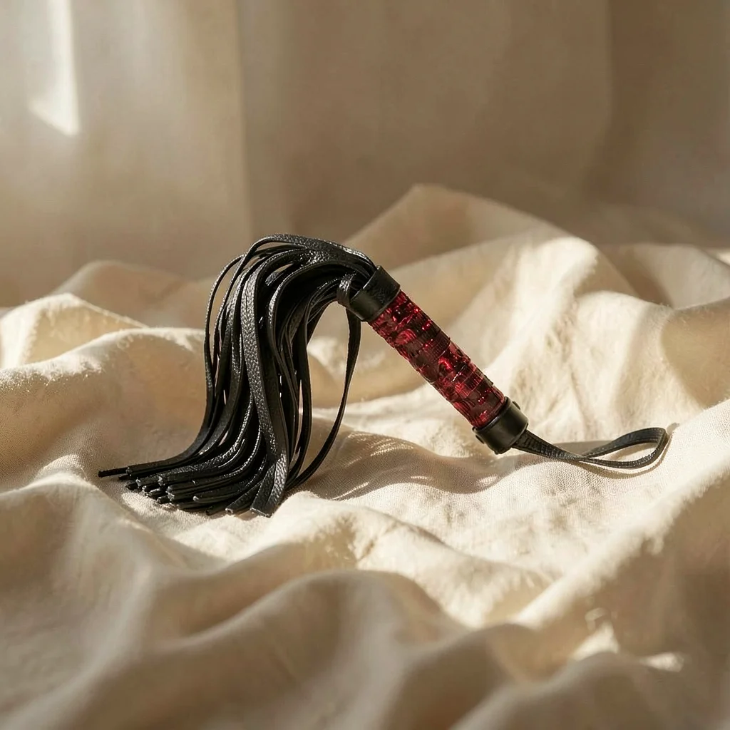CalExotics Scandal Label flogger 37,5 cm rosso nero