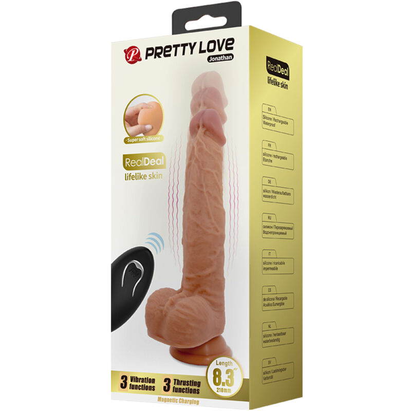 Pretty Love Jonathan dildo vibrante con spinta telecomando