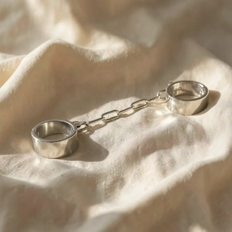 Metal Hard cavigliere BDSM acciaio con chiave a brugola