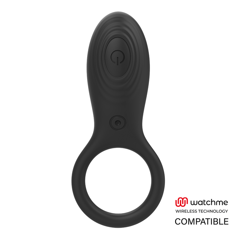 Mr Boss Tino anello vibrante nero silicone 10 modi
