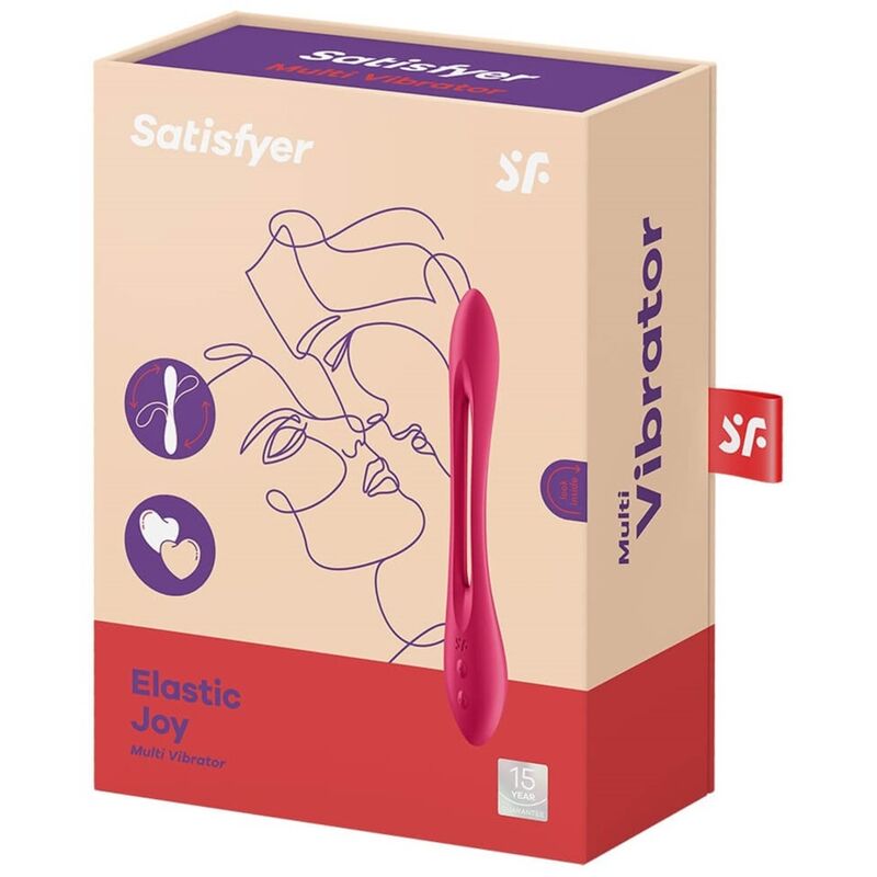 Satisfyer Elastic Joy vibratore rosso flessibile 2 motori