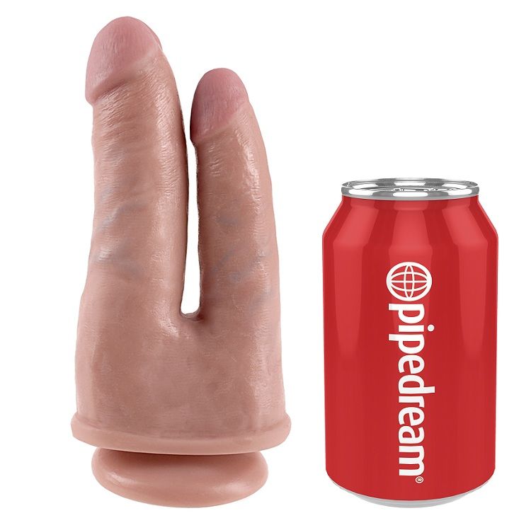 Pipedream King Cock doppio dildo carne con ventosa