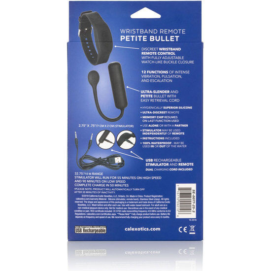 Calexotics Petite Bullet bullet vibrante telecomando polso 12 funzioni