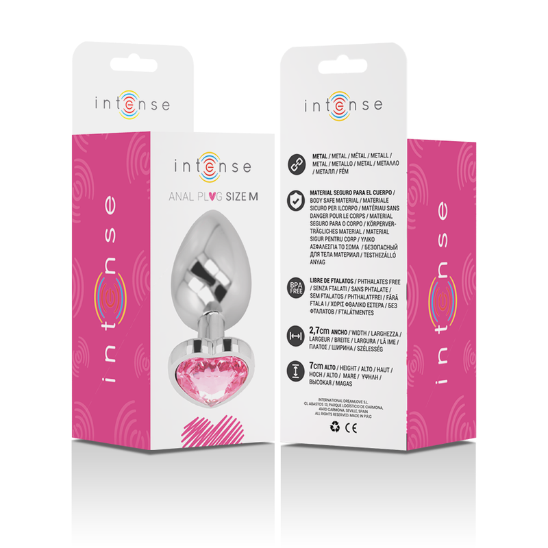 Frutille Plug Cuore Rosa M Intense plug anale metallo