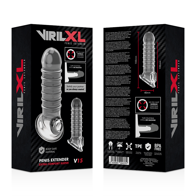 VirilXL V15 guaina trasparente con cinghia