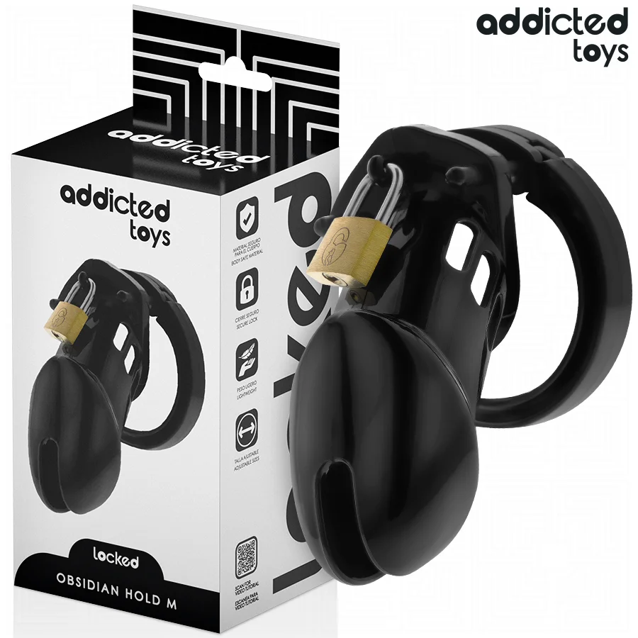 Addicted Toys Locked Obsidian Hold gabbia taglia M