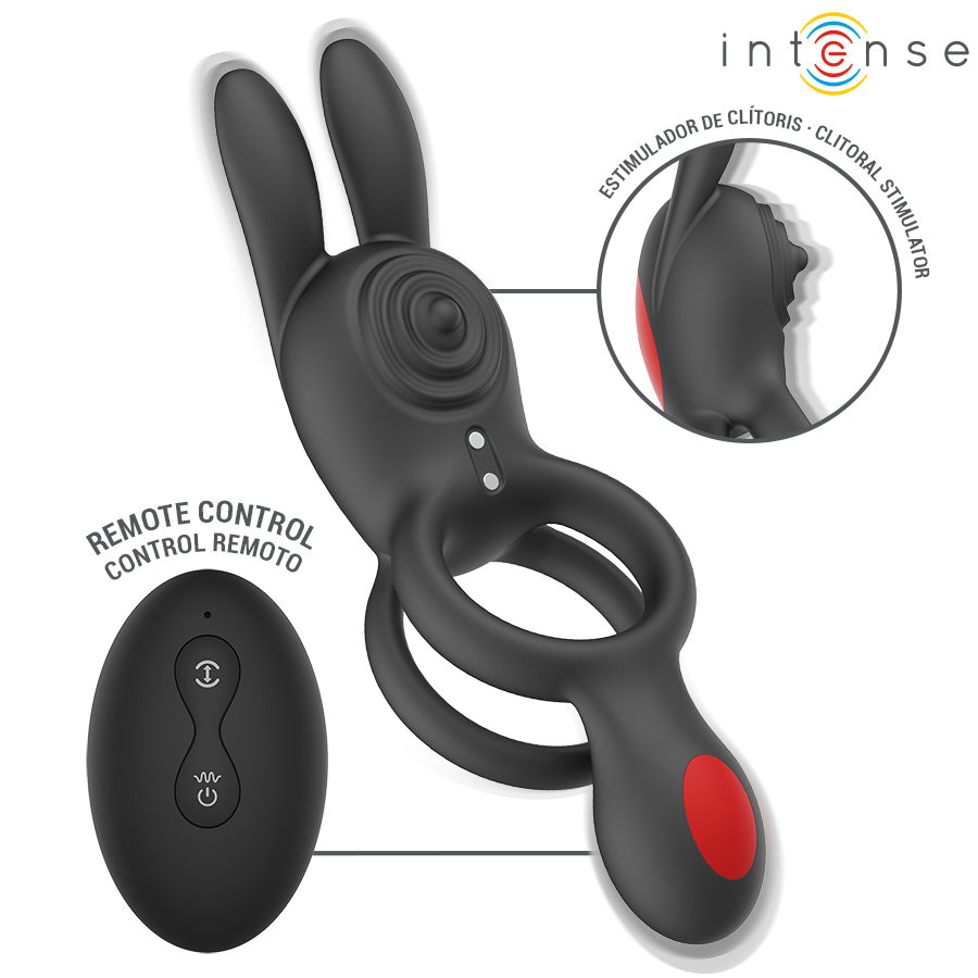 Frutille Quinn Intense anello vibrante coppia con telecomando