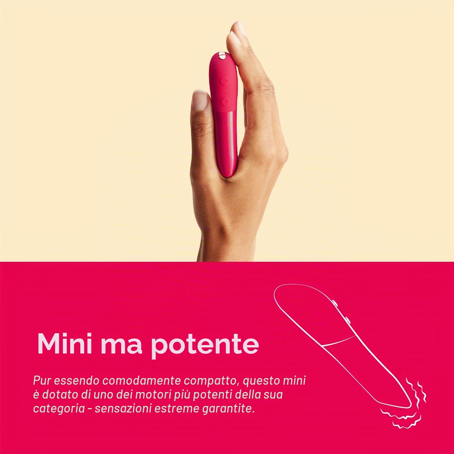 We-Vibe Tango X vibratore bullet cherry red silenzioso