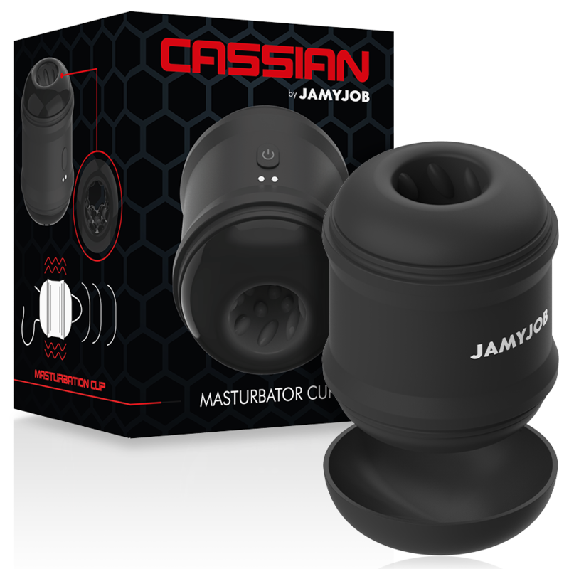Jamyjob Cassian masturbatore vibrante nero 7 funzioni IPX7