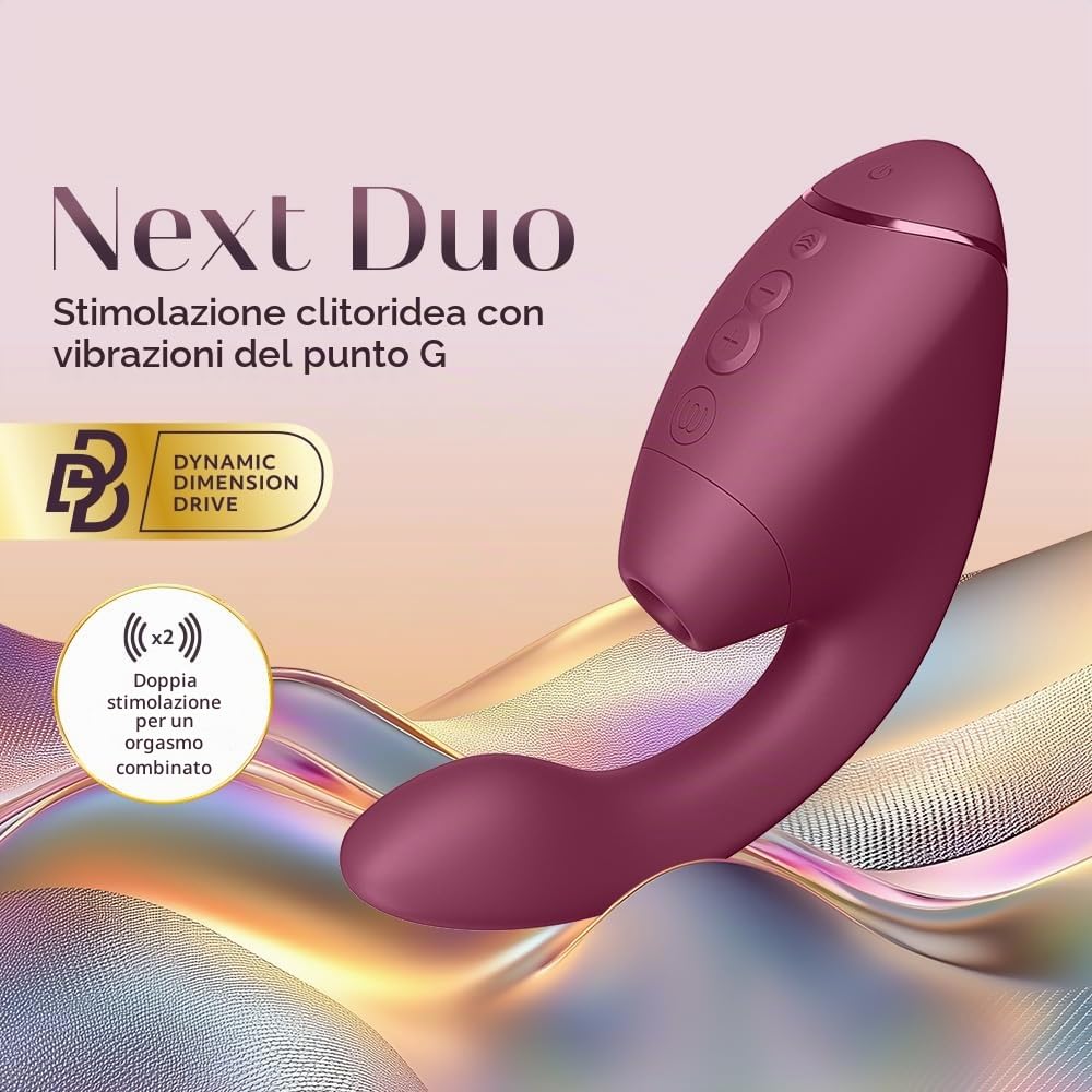 Womanizer Next Duo vibratore rabbit rosa 14 livelli