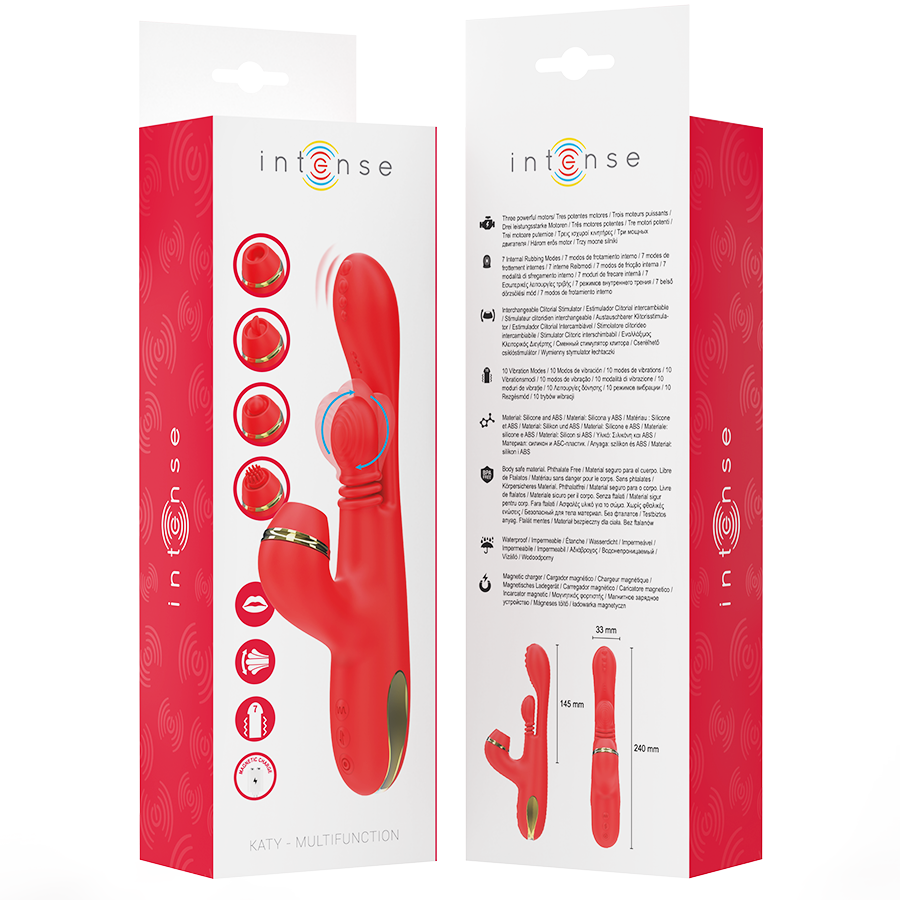 Intense Katy vibratore clitoride punto G 4 testine