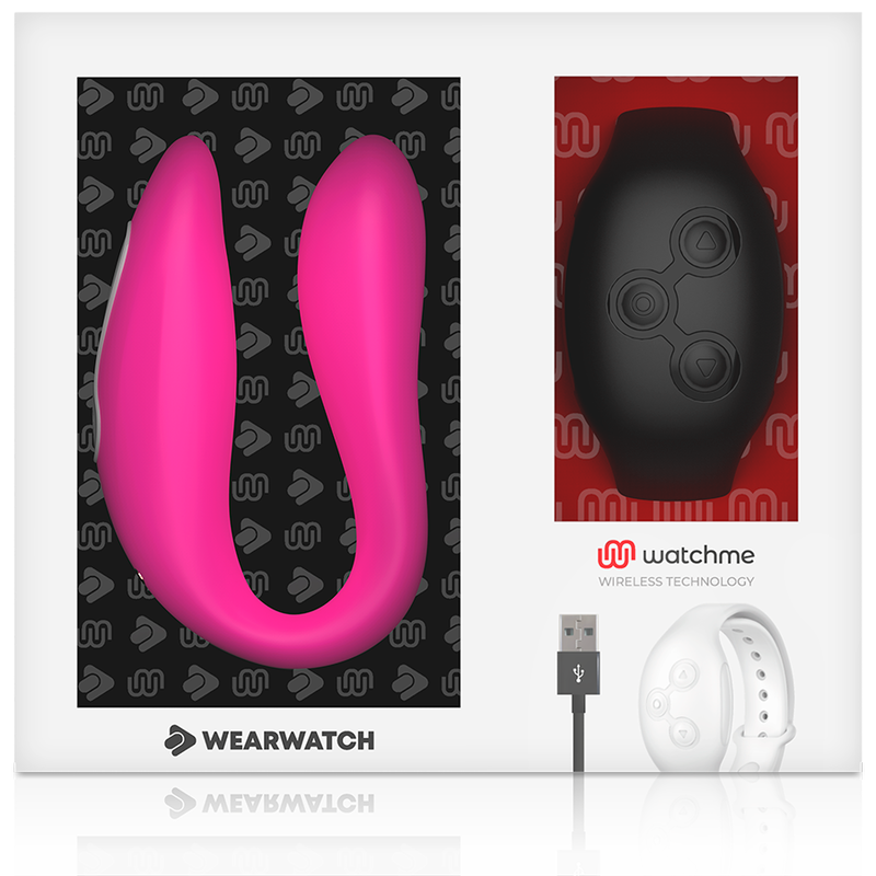 Wearwatch Dual vibratore coppia fucsia nero impermeabile