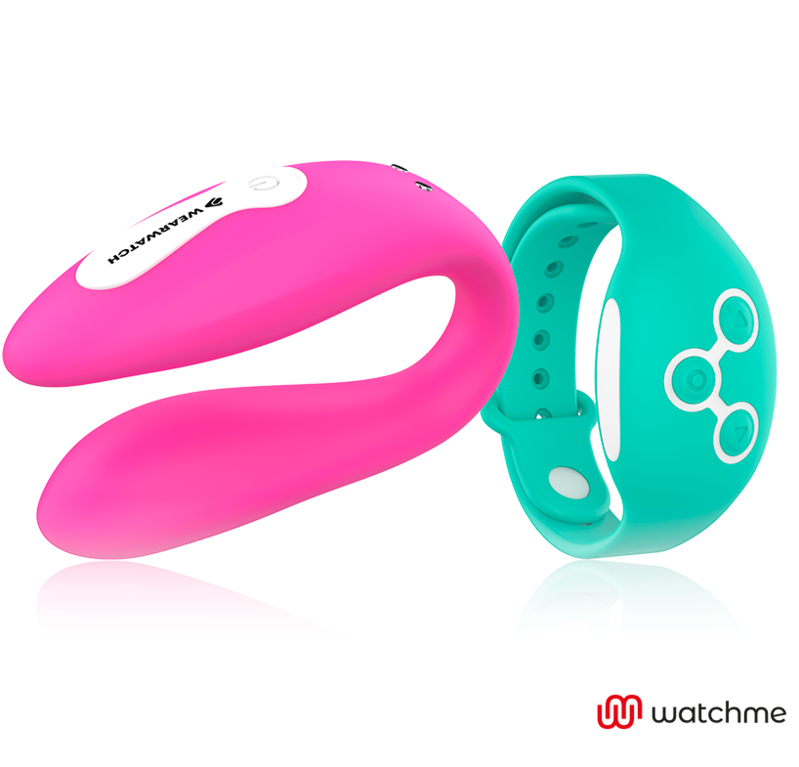 Wearwatch Dual vibratore di coppia orologio fucsia 2 motori