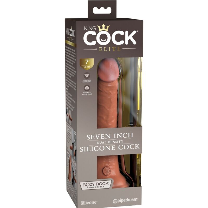 King Cock Elite dildo 17,8 cm caramel doppia densità