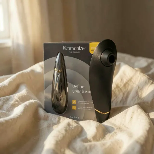 Womanizer Premium 2 stimolatore clitorideo Nero Pleasure Air