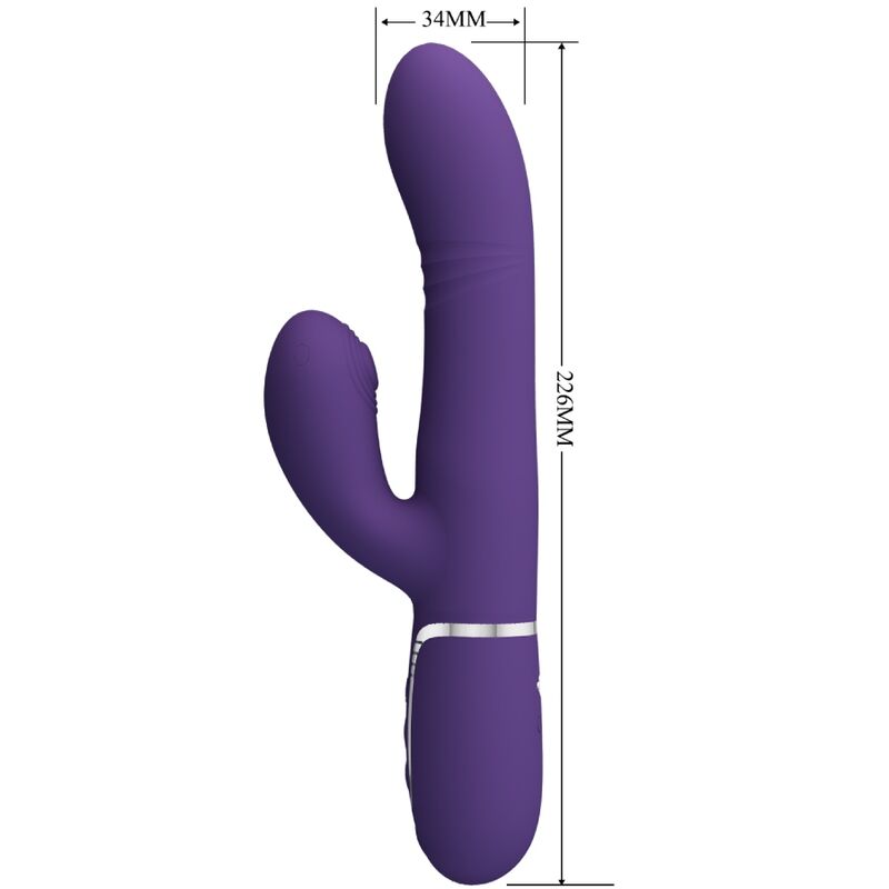 Pretty Love G-Spot Multifunzione vibratore rabbit viola 4 movimenti