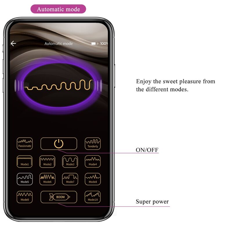 Pretty Love August vibratore di coppia con app viola