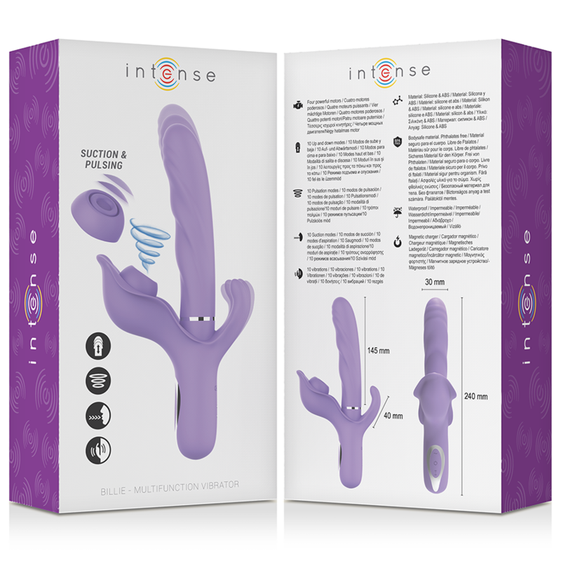 Frutille Intense Billie vibratore viola 4 motori aspirazione