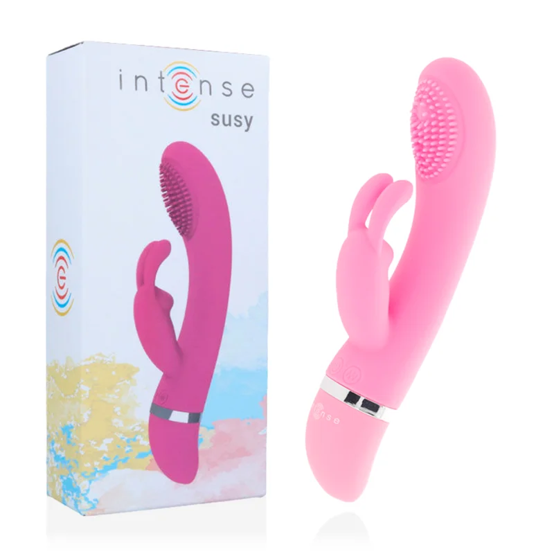 Intense Susy Rosa vibratore rabbit con funzione dito