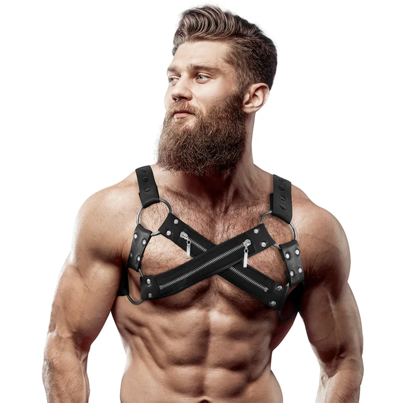 Fetish Submissive Bulldog imbracatura neoprene regolabile