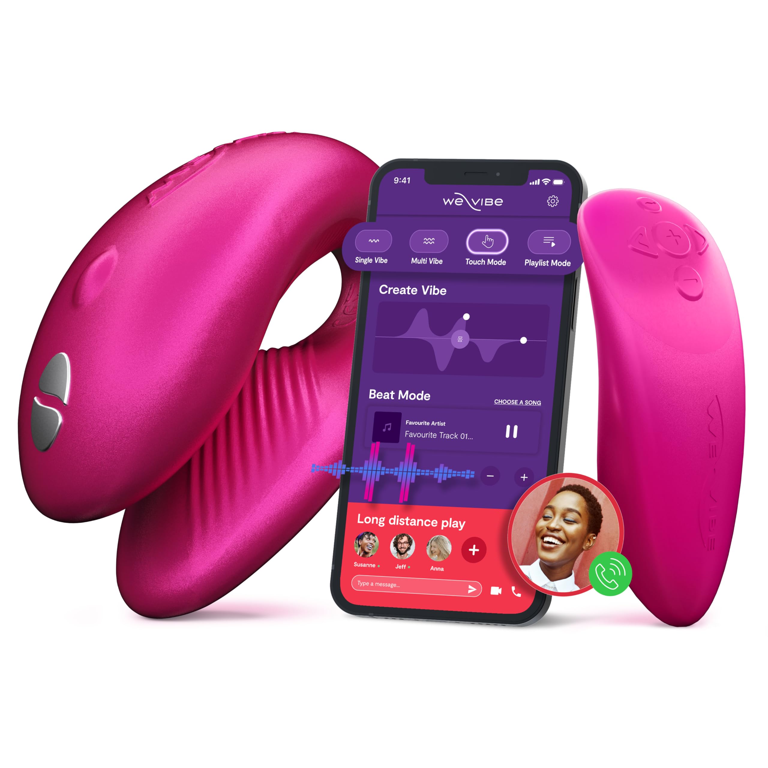 We-Vibe Chorus vibratore di coppia blu con telecomando