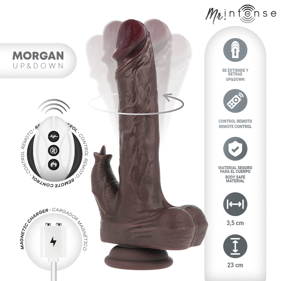 MR Intense Morgan vibratore realistico con telecomando