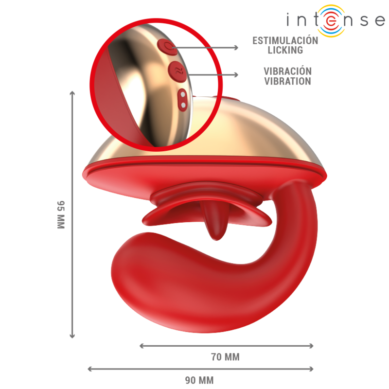 Intense Mariah Rosso vibratore punto G silicone silenzioso