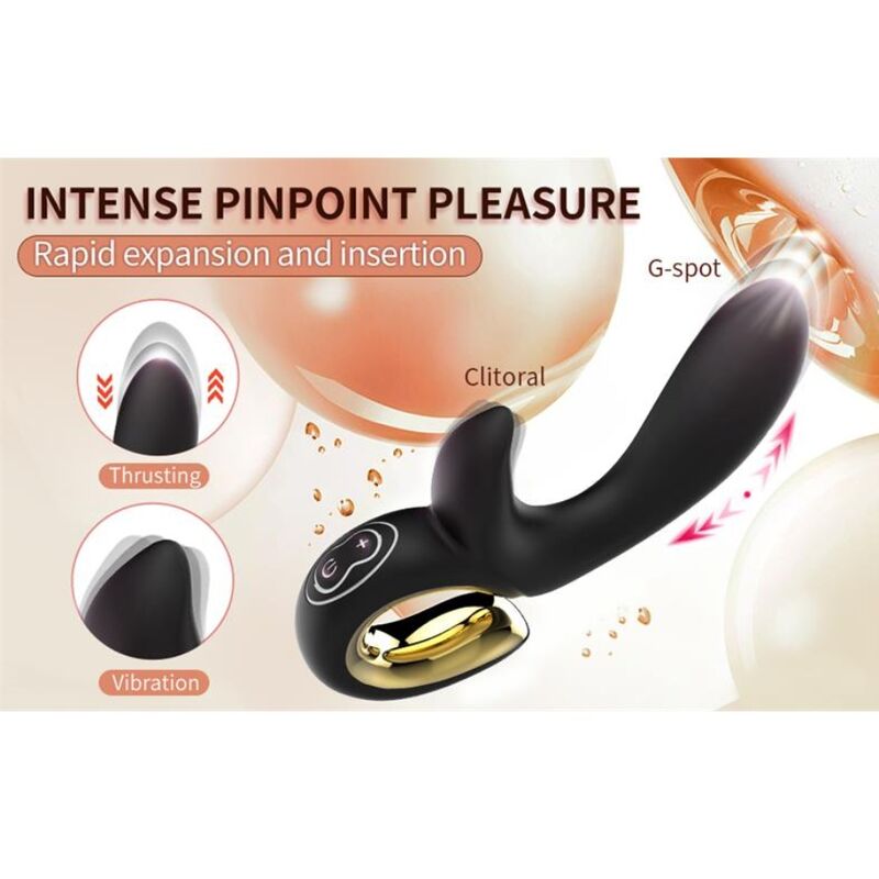 Nalone Lulu vibratore spingente nero doppia stimolazione