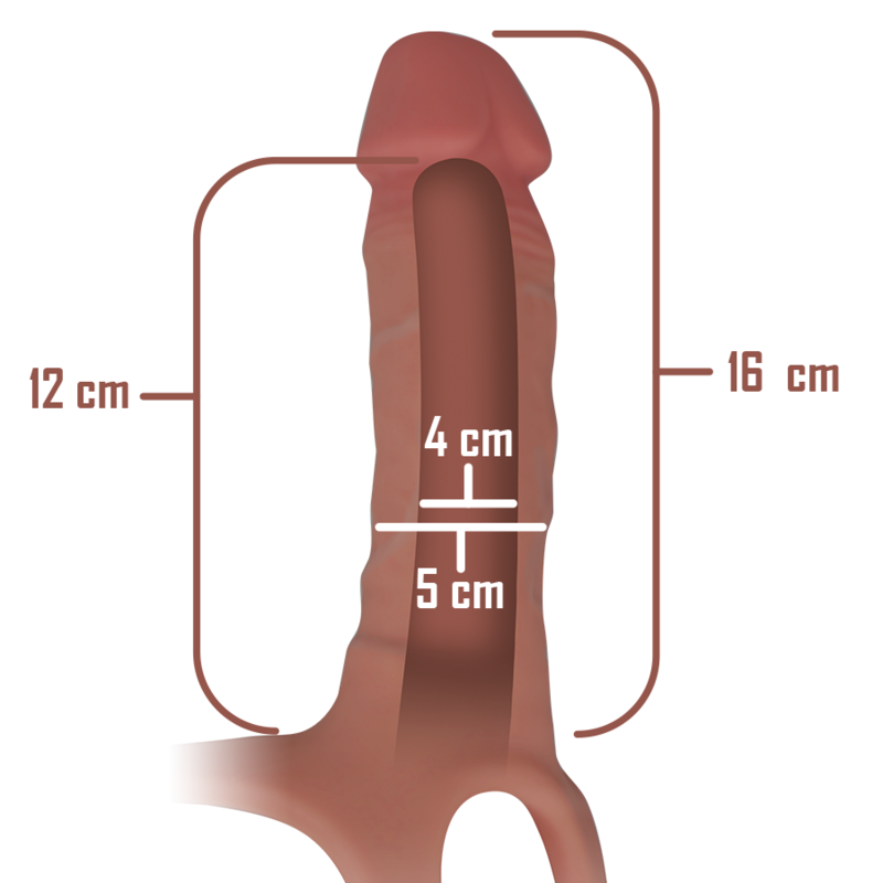 Frutille Intense imbracatura cava 16 cm in TPR naturale