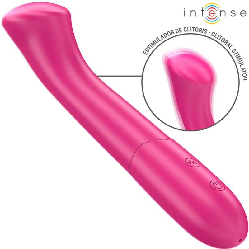 Intense Paty 19 cm vibratore rosa silicone flessibile 10 modi