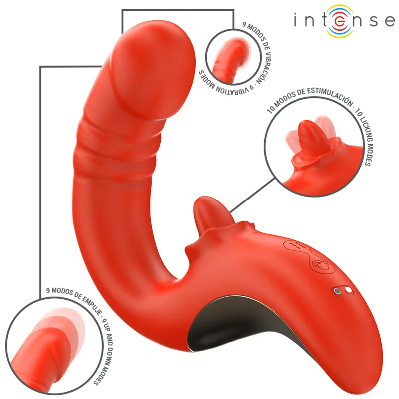 Intense Paulina vibratore punto G rosso doppia stimolazione
