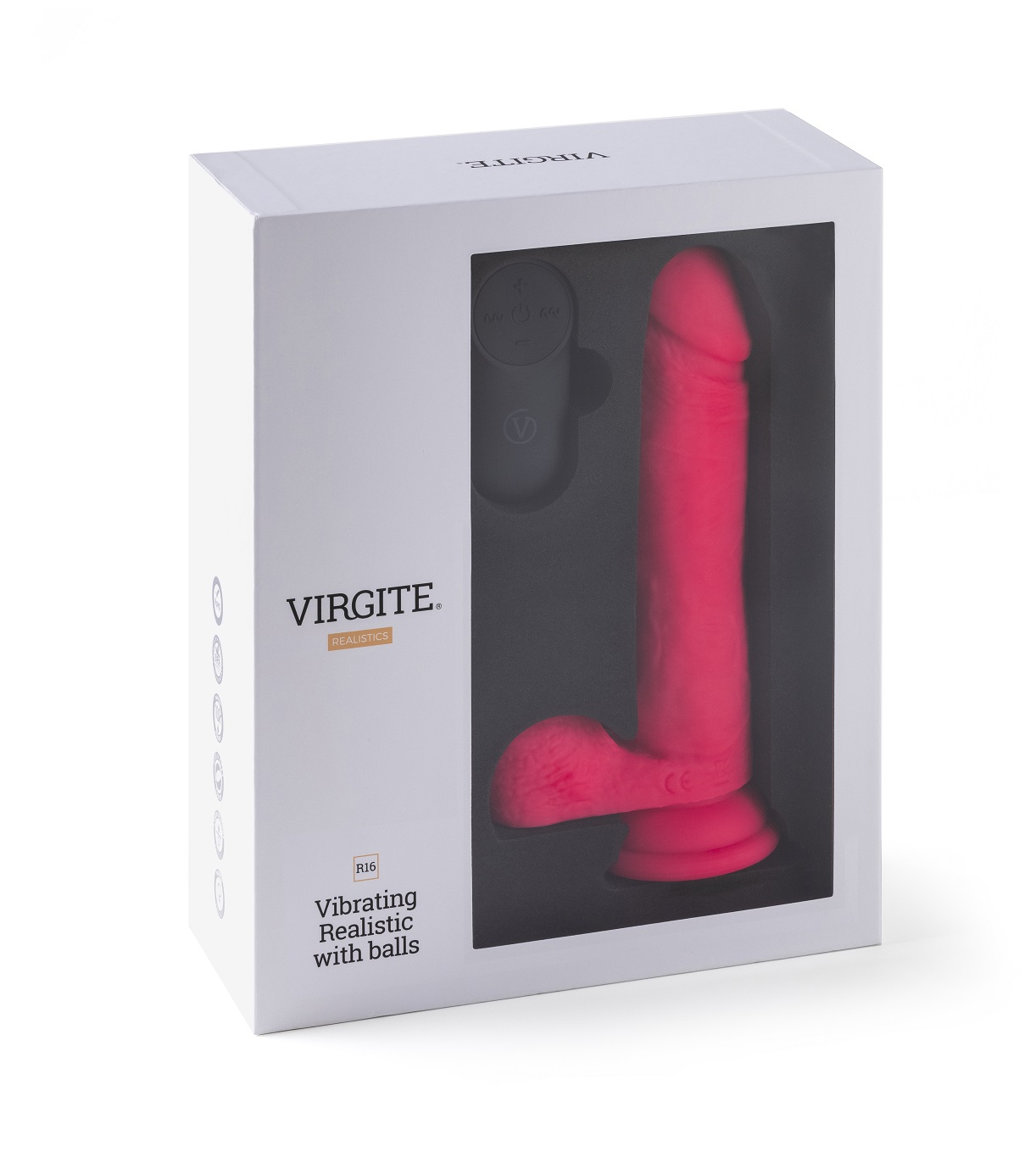 Love Hit by Virgite R16 vibratore realistico rosa 16 cm