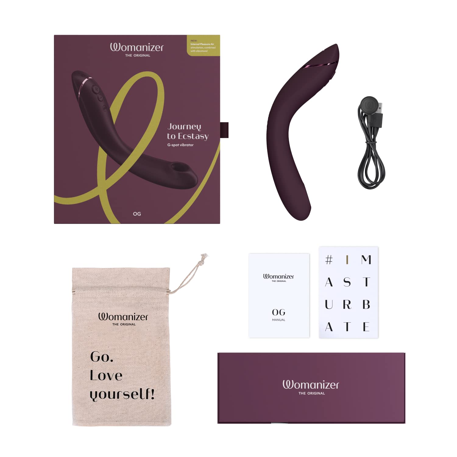 Womanizer OG stimolatore clitorideo aubergine Pleasure Air