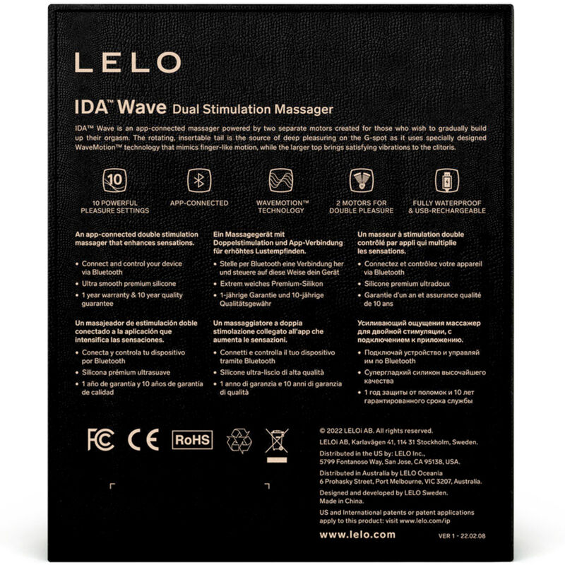 LELO IDA Wave vibratore coppia nero WaveMotion