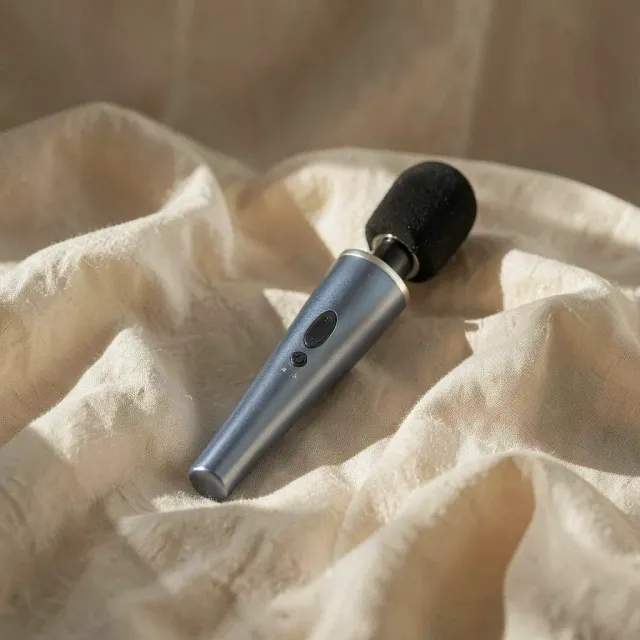 Black&Silver Dexter wand vibratore bacchetta silicone