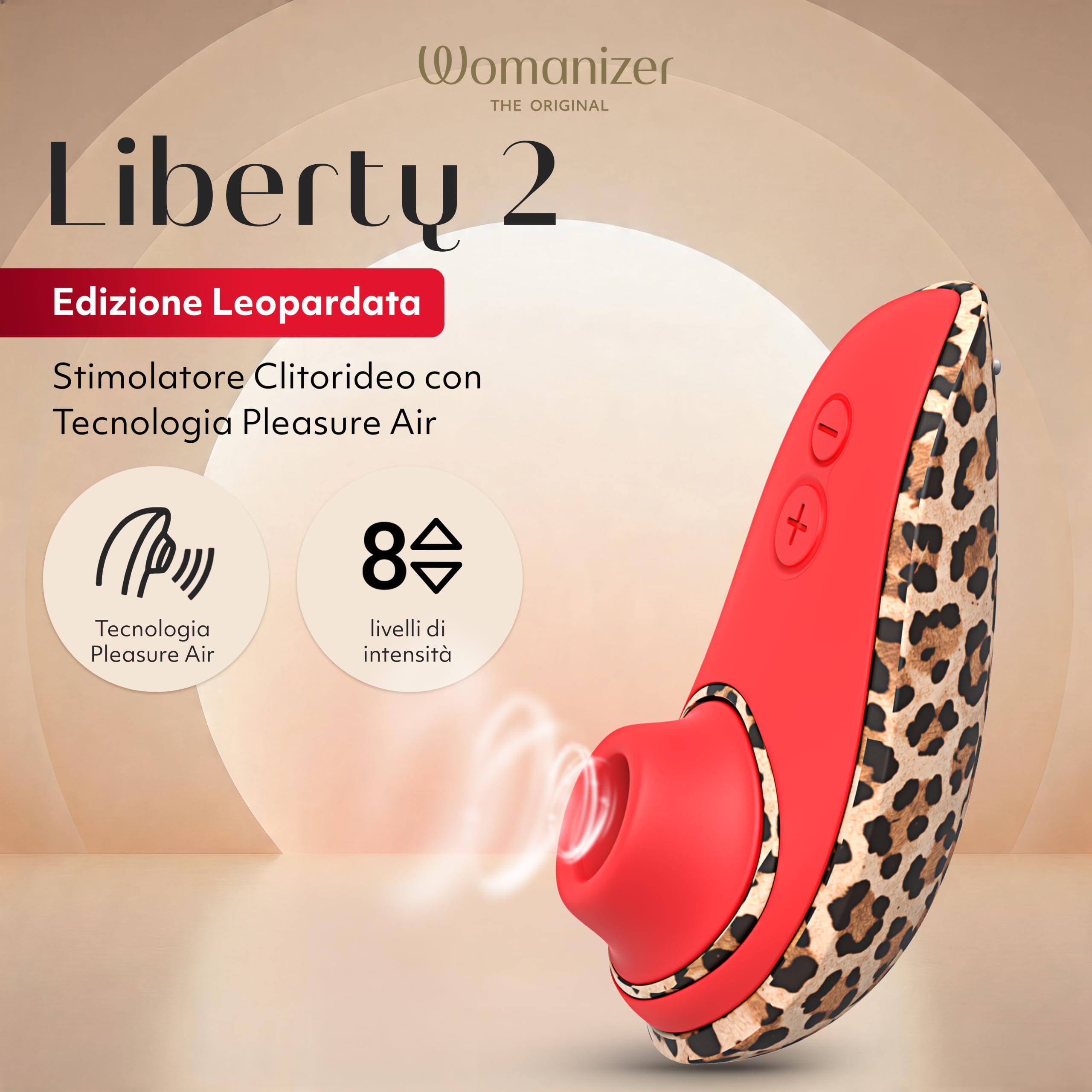 Womanizer Liberty 2 succhia clitoride leopardo impermeabile