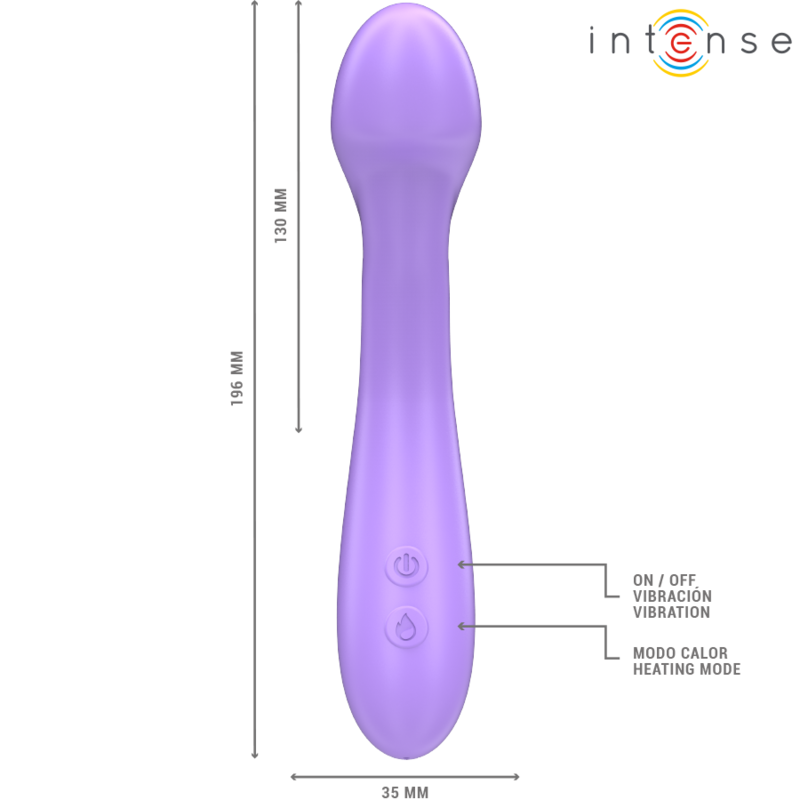 Frutille Becky Viola Intense vibratore riscaldante viola 19 cm