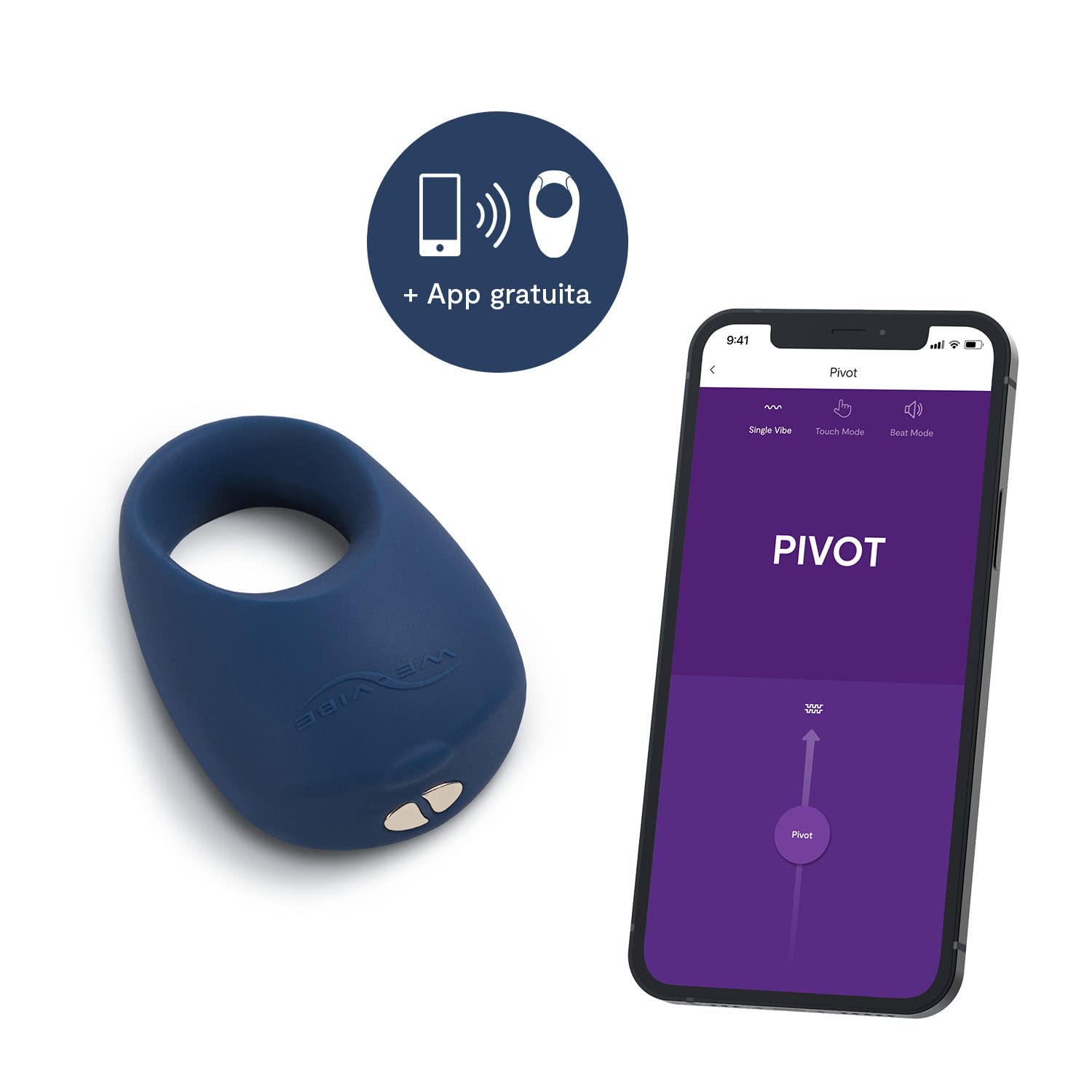 We-Vibe Pivot anello vibrante elastico con lubrificante