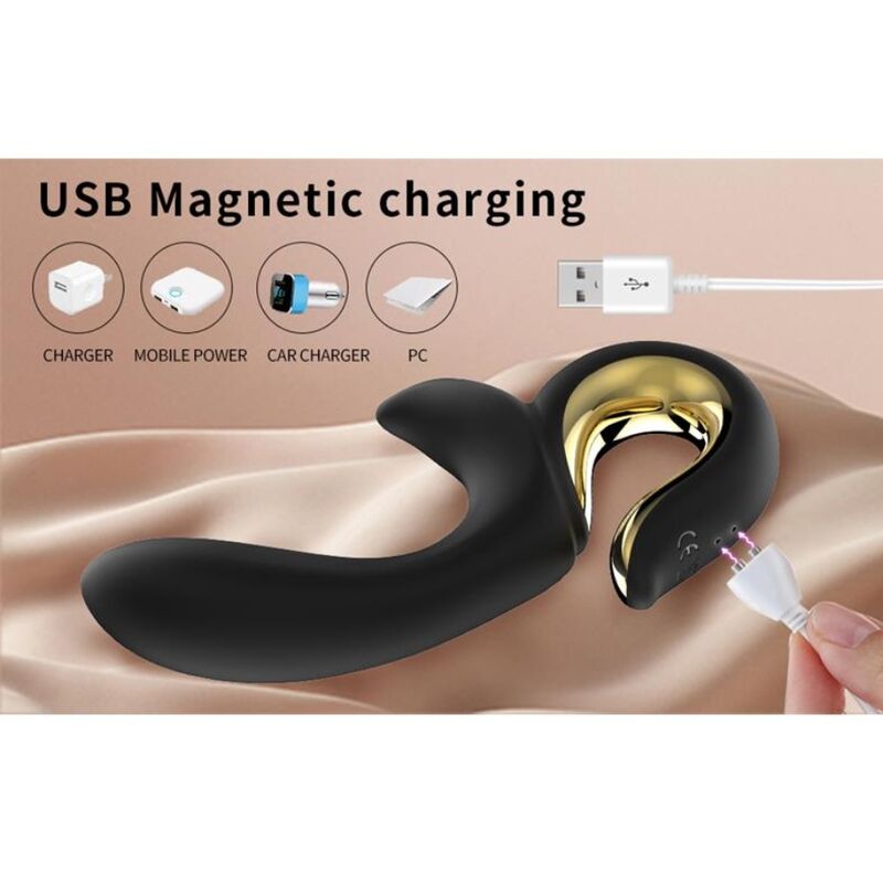 Nalone Lulu vibratore spingente nero doppia stimolazione