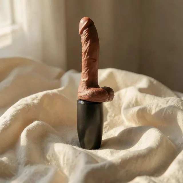 King Cock Tripla Minaccia Plus Vibratore Marrone Riscaldante
