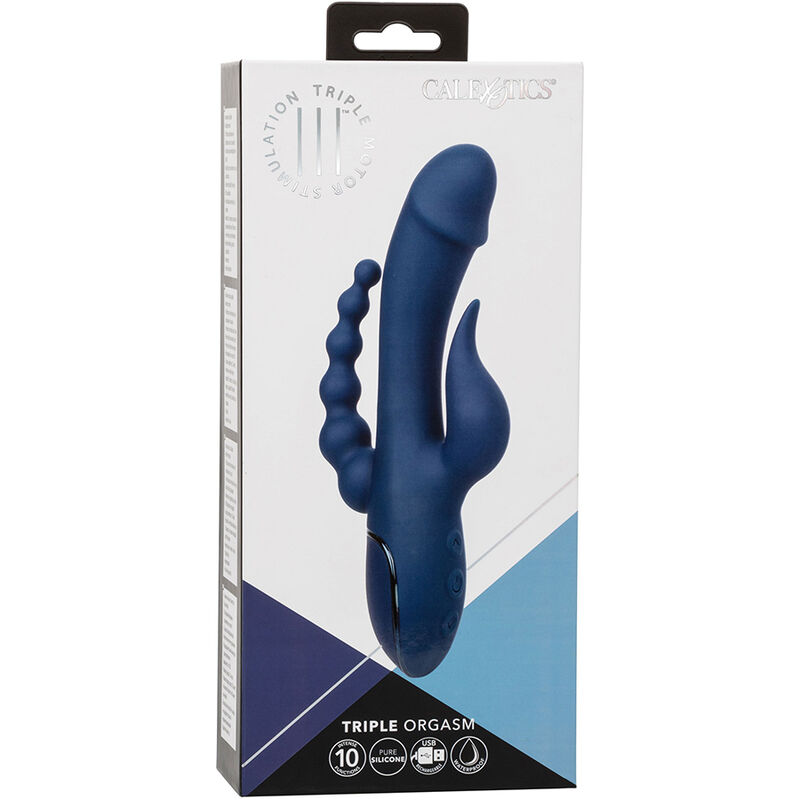 CalExotics Triple Orgasm vibratore blu 3 motori