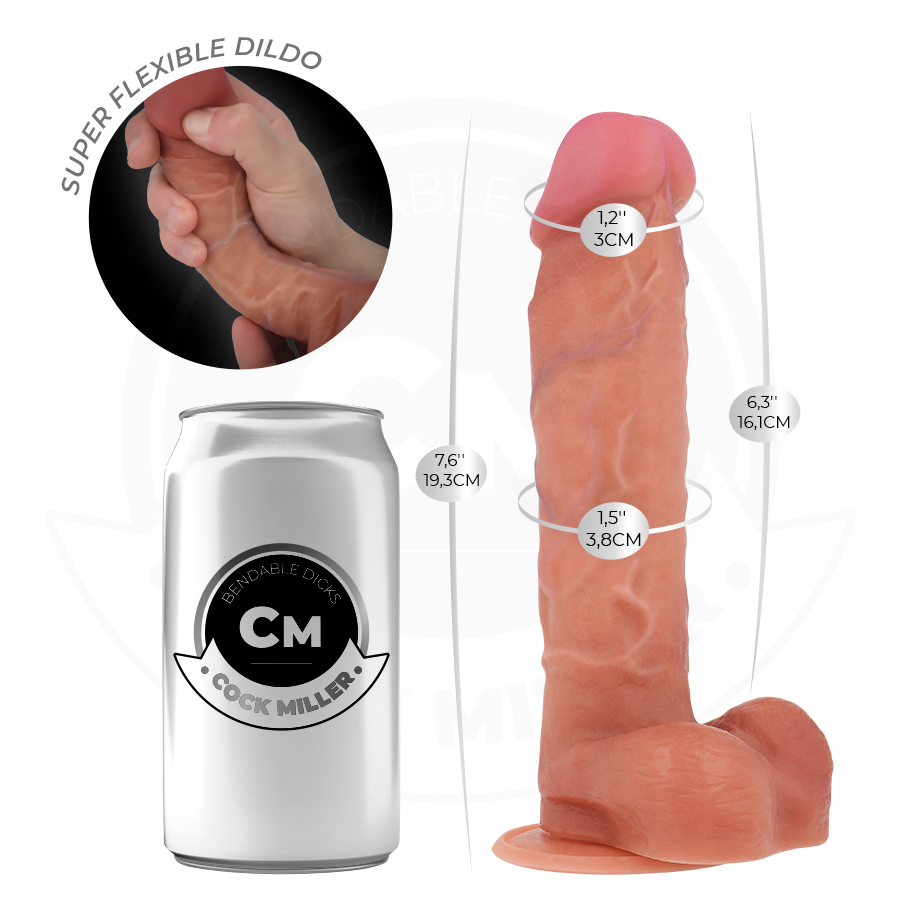 Cock Miller Realist Flex 19,3 dildo ventosa flessibile