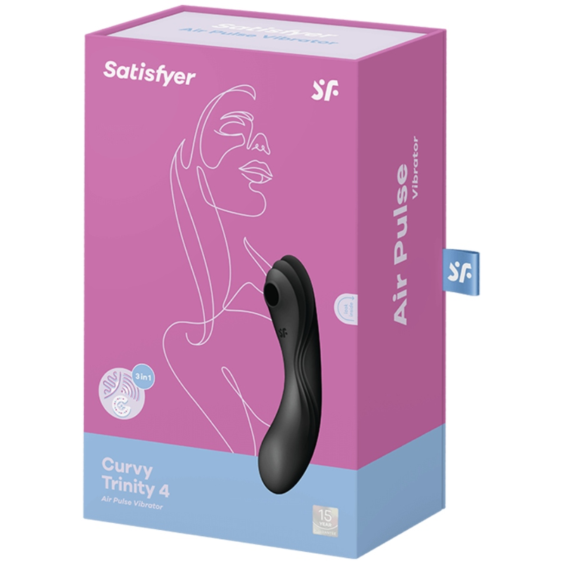 Satisfyer Curvy Trinity 4 stimolatore clitoride nero air pulse