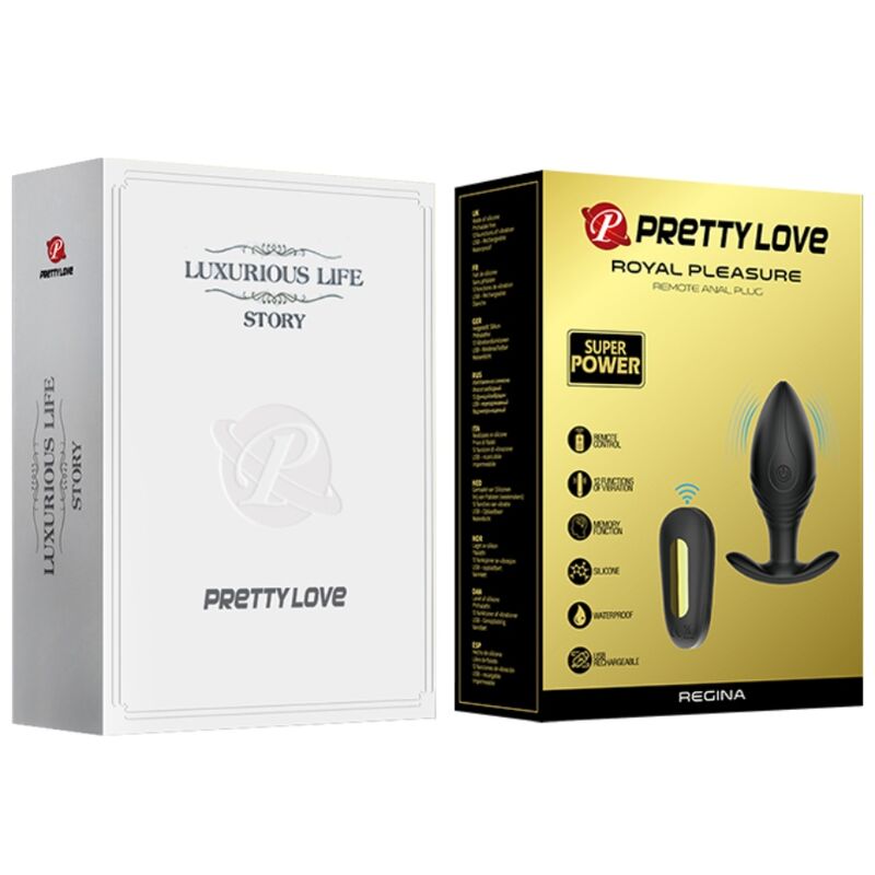 Pretty Love Regina plug anale vibrante nero 12 modi