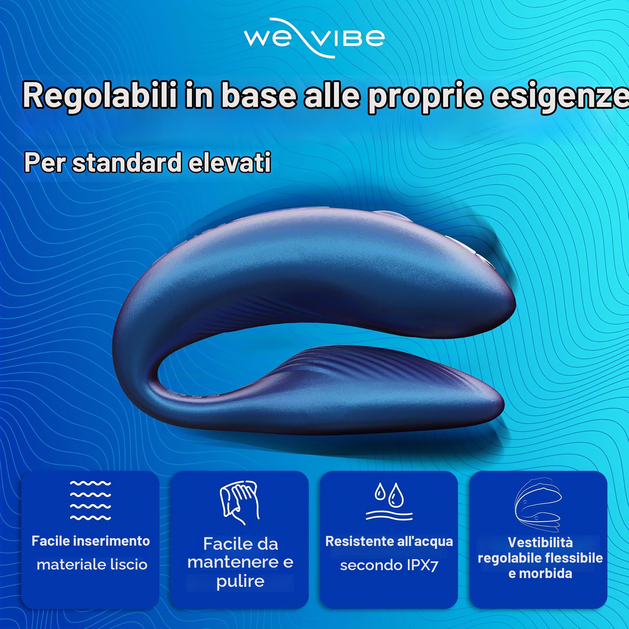 We-Vibe Chorus vibratore di coppia blu con telecomando