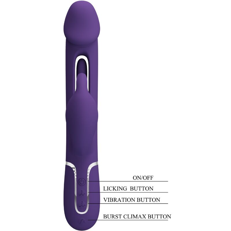 Pretty Love Kampas rabbit vibratore viola 7 funzioni oscillante