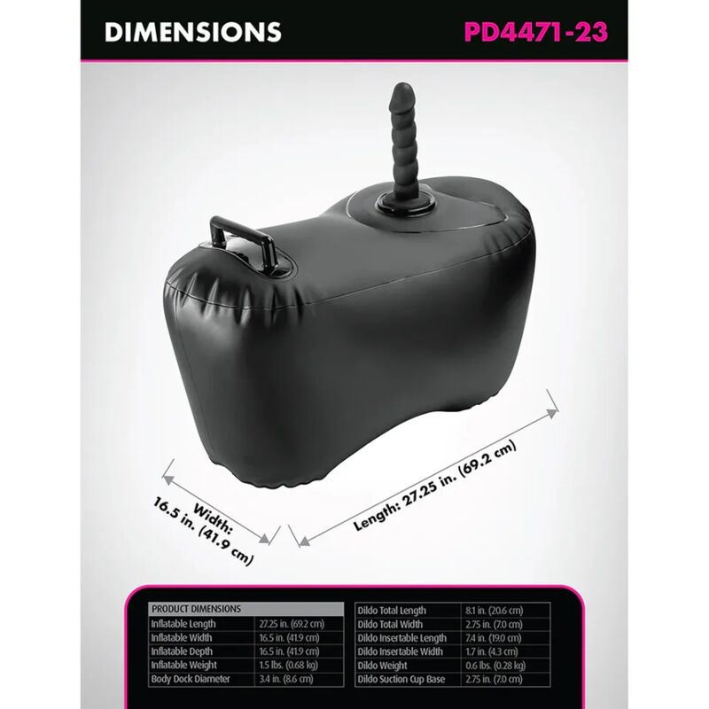 Fetish Fantasy Body Dock XL poltrona gonfiabile dildo