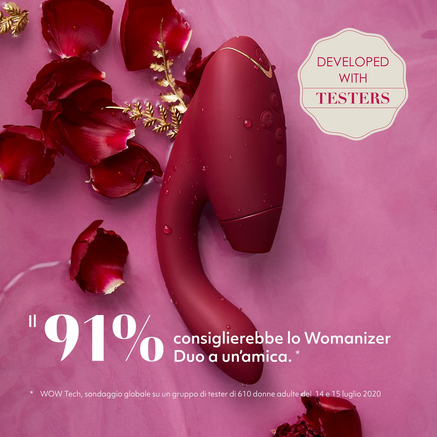 Womanizer Duo 1 rabbit vibratore rossa doppia stimolazione
